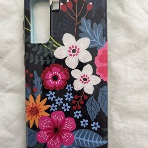 Floral Pattern Phone Case - Black
